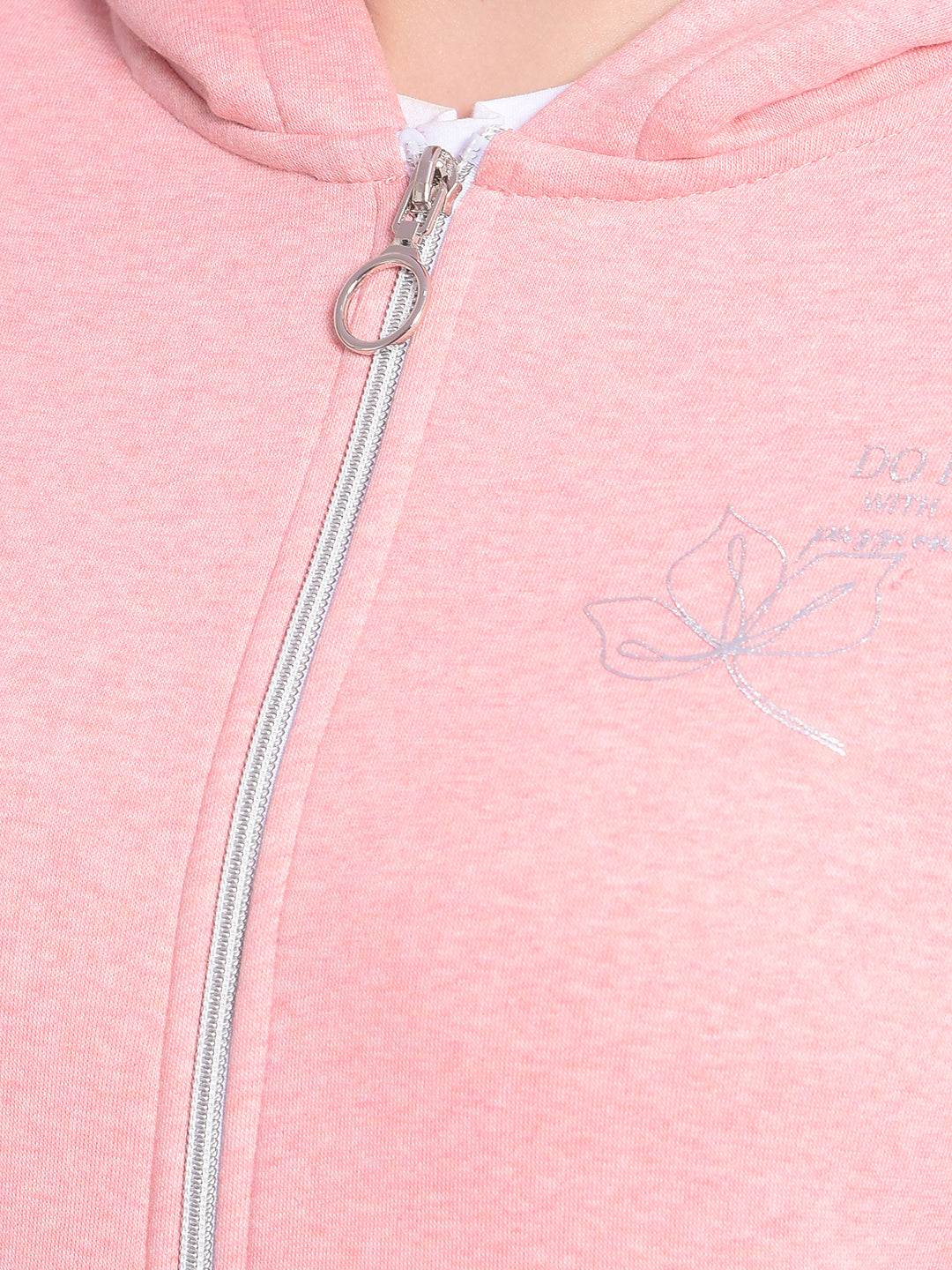 Pink Hooded Sweatshirt-Women Sweatshirts-Crimsoune Club