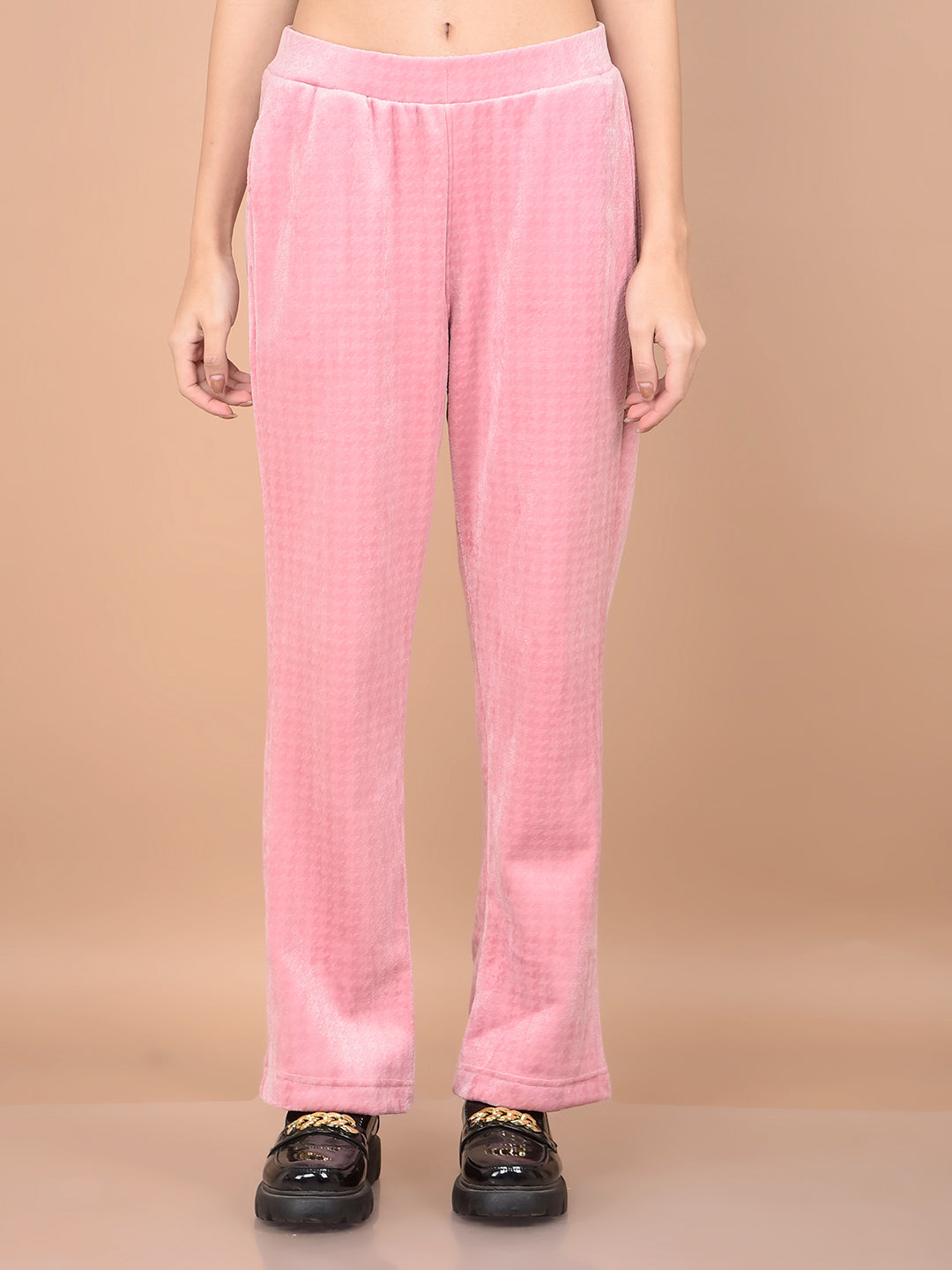 Pink Lounge Pants-Women Lounge Pants-Crimsoune Club
