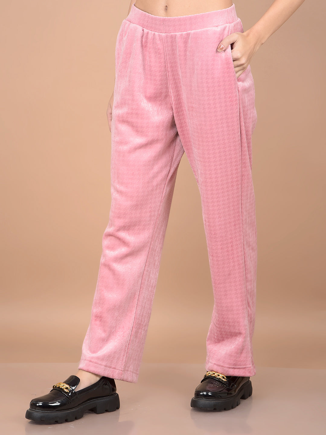 Pink Lounge Pants-Women Lounge Pants-Crimsoune Club