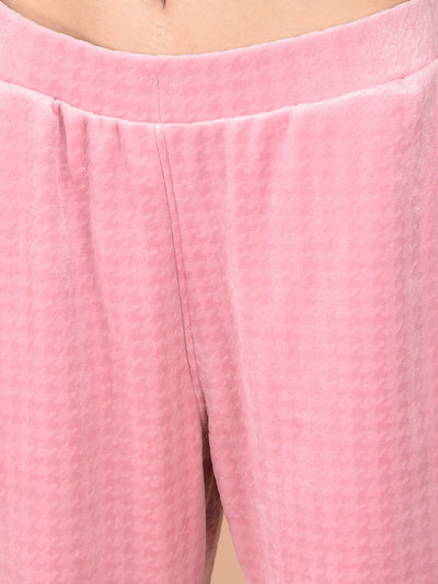 Pink Lounge Pants-Women Lounge Pants-Crimsoune Club