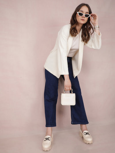 Off White Jacquard Shrug-Women Shrugs-Crimsoune Club