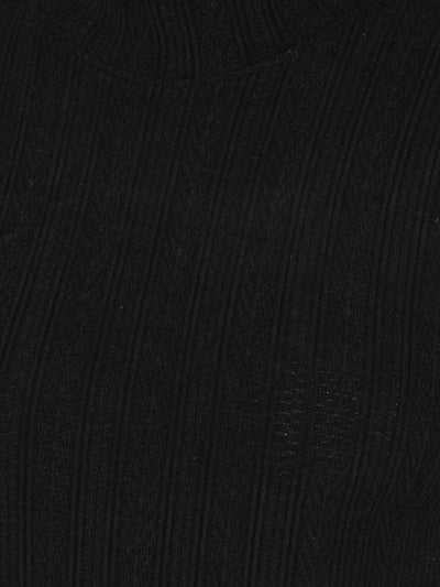 Black High Neck Sweatshirt-Women Sweatshirts-Crimsoune Club