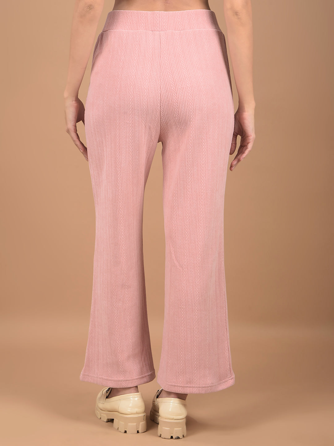 Peach Printed Track Pants-Women Track Pants-Crimsoune Club