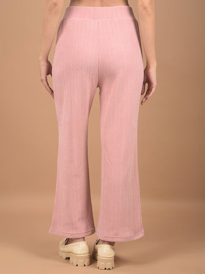 Peach Printed Track Pants-Women Track Pants-Crimsoune Club