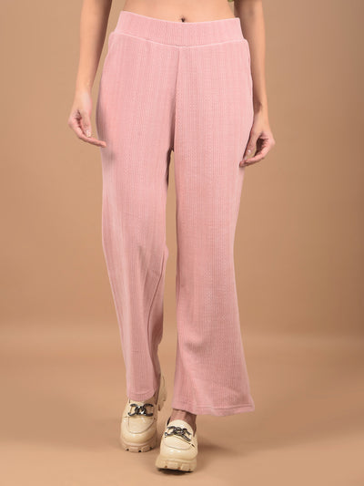 Peach Printed Track Pants-Women Track Pants-Crimsoune Club