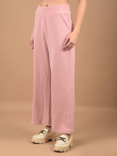 Peach Printed Track Pants-Women Track Pants-Crimsoune Club
