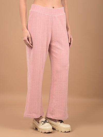 Peach Printed Track Pants-Women Track Pants-Crimsoune Club
