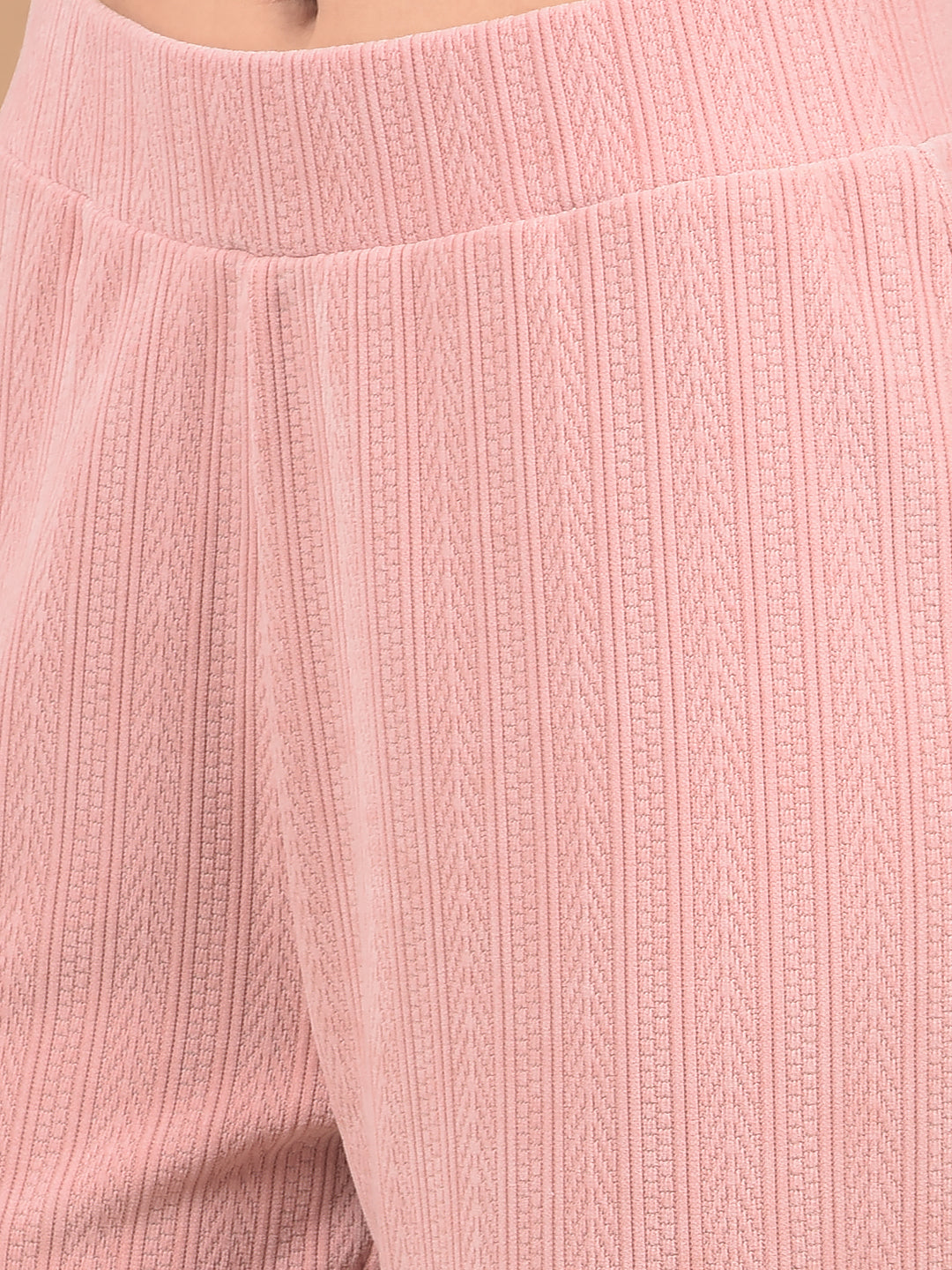 Peach Printed Track Pants-Women Track Pants-Crimsoune Club