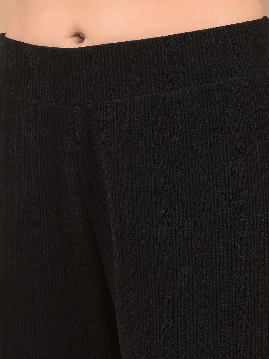 Black Printed Track Pants-Women Track Pants-Crimsoune Club