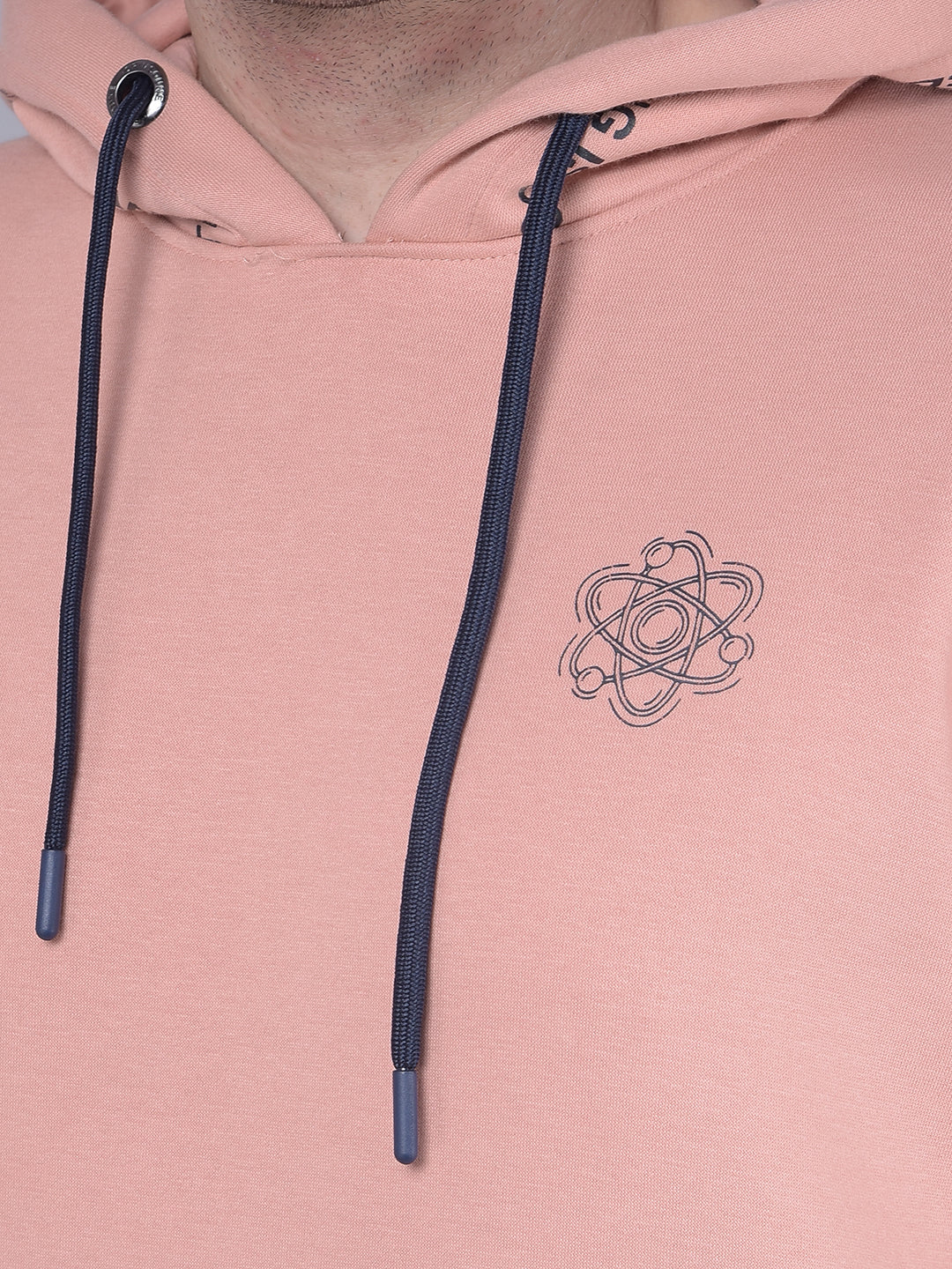 Peach Hoodie Sweatshirt-Men Sweatshirts-Crimsoune Club