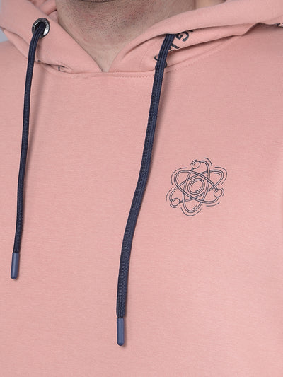 Peach Hoodie Sweatshirt-Men Sweatshirts-Crimsoune Club