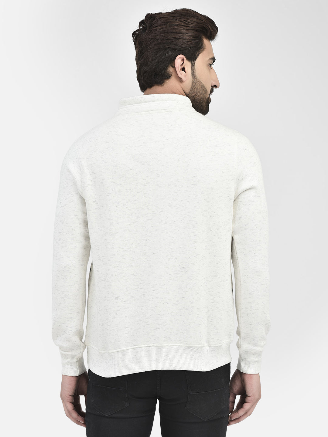 White Printed Sweatshirt-Men Sweatshirts-Crimsoune Club