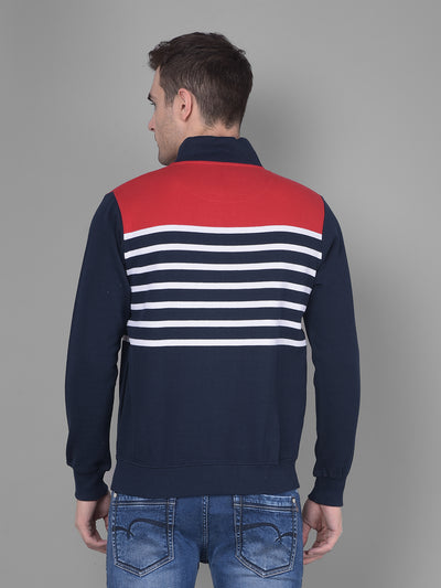 Red Stripes Sweatshirt-Men Sweatshirts-Crimsoune Club