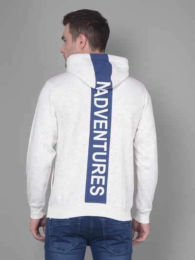 White Printed Hoodie Sweatshirt-Men Sweatshirts-Crimsoune Club