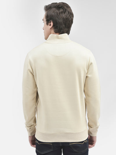 Cream Sweatshirt-Men Sweatshirts-Crimsoune Club