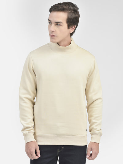 Cream Sweatshirt-Men Sweatshirts-Crimsoune Club