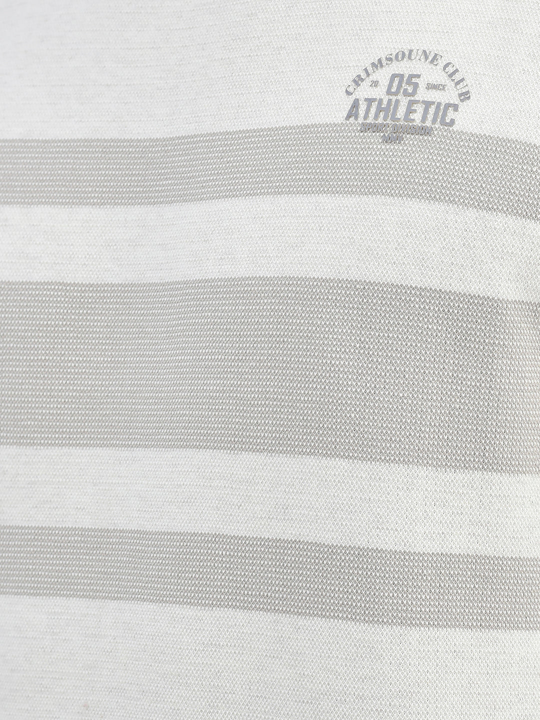 Grey Striped Round Neck Sweatshirt-Men Sweatshirts-Crimsoune Club