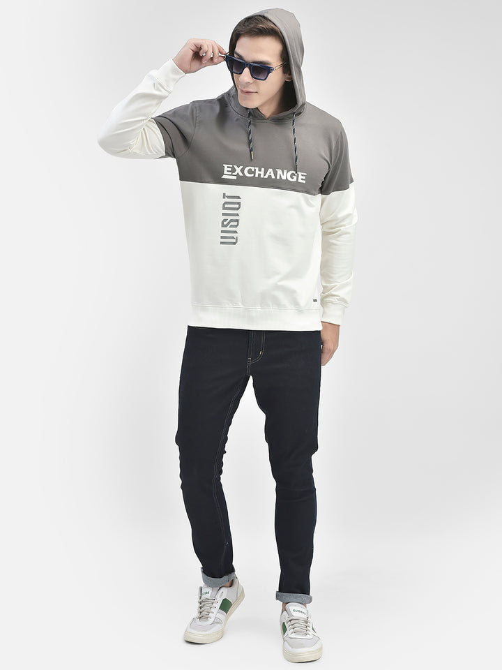 Grey Printed Sweatshirt-Men Sweatshirts-Crimsoune Club