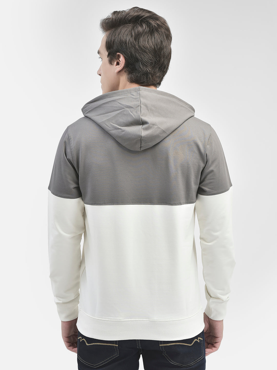 Grey Printed Sweatshirt-Men Sweatshirts-Crimsoune Club