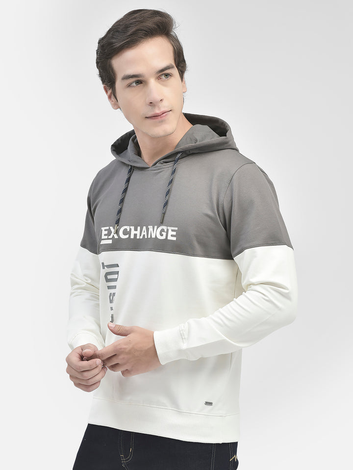 Grey Printed Sweatshirt-Men Sweatshirts-Crimsoune Club