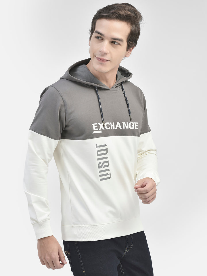 Grey Printed Sweatshirt-Men Sweatshirts-Crimsoune Club