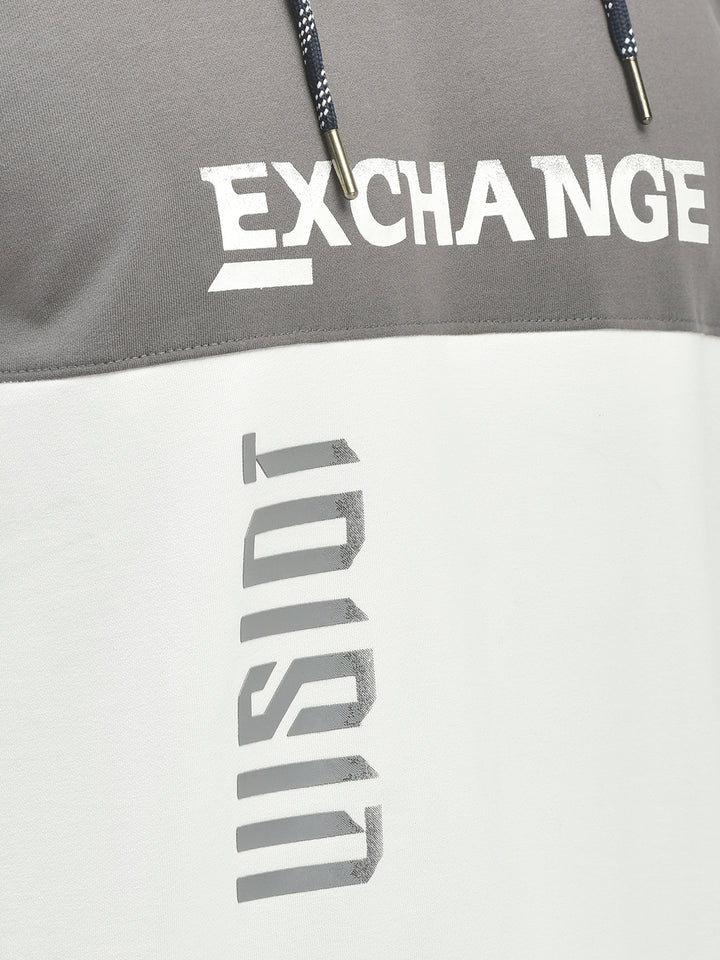 Grey Printed Sweatshirt-Men Sweatshirts-Crimsoune Club