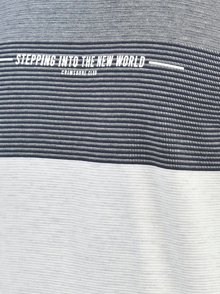 Grey Colorblocked Round Neck Sweatshirt-Men Sweatshirts-Crimsoune Club