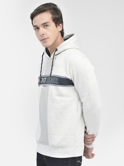 White Printed Hooded Sweatshirt-Men Sweatshirts-Crimsoune Club