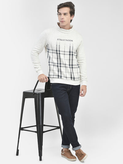 White Printed Sweatshirt-Men Sweatshirts-Crimsoune Club