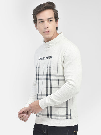 White Printed Sweatshirt-Men Sweatshirts-Crimsoune Club