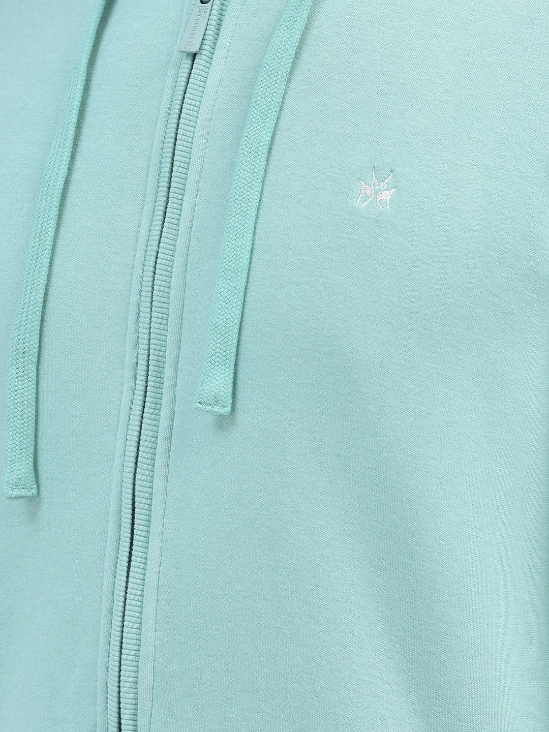 Mint Green Hooded Sweatshirt-Men Sweatshirts-Crimsoune Club