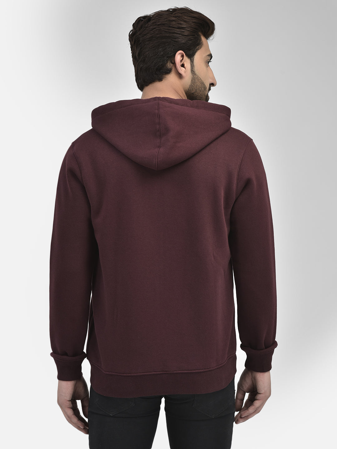 Wine hooded Sweatshirt-Men Sweatshirts-Crimsoune Club