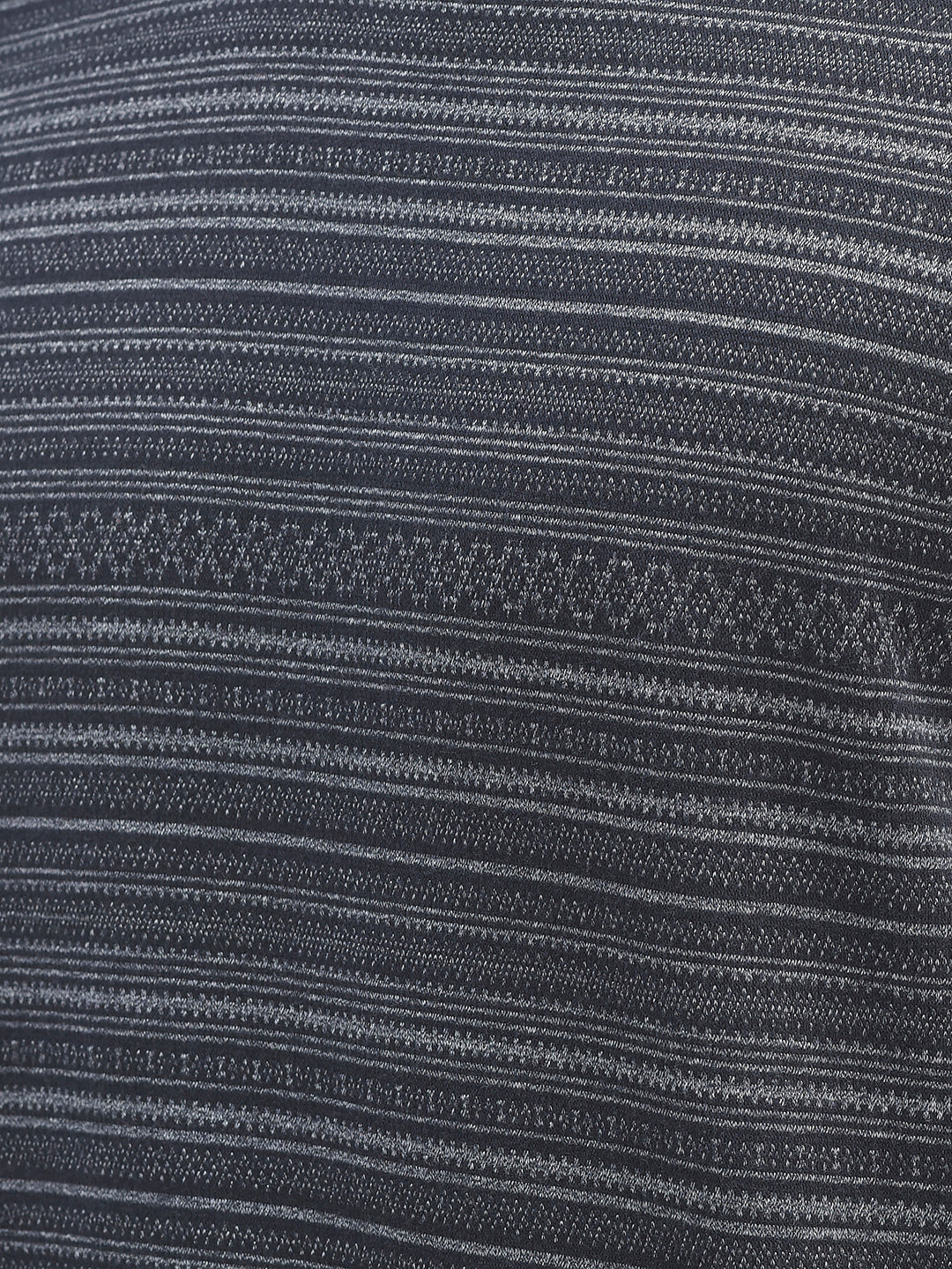 Navy Blue Striped Round Neck Sweatshirt-Men Sweatshirts-Crimsoune Club