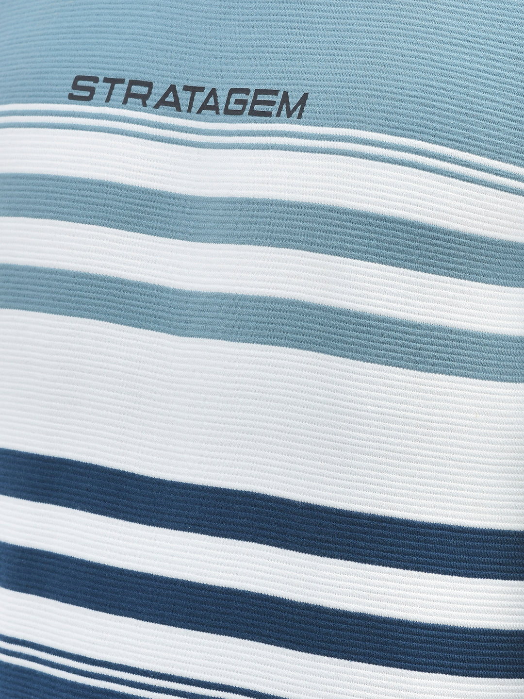 Blue Striped Round Neck Sweatshirt-Men Sweatshirts-Crimsoune Club