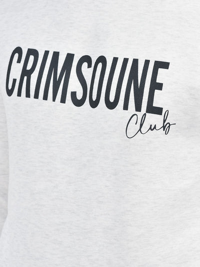 Grey Melange Printed Sweatshirt-Men Sweatshirts-Crimsoune Club