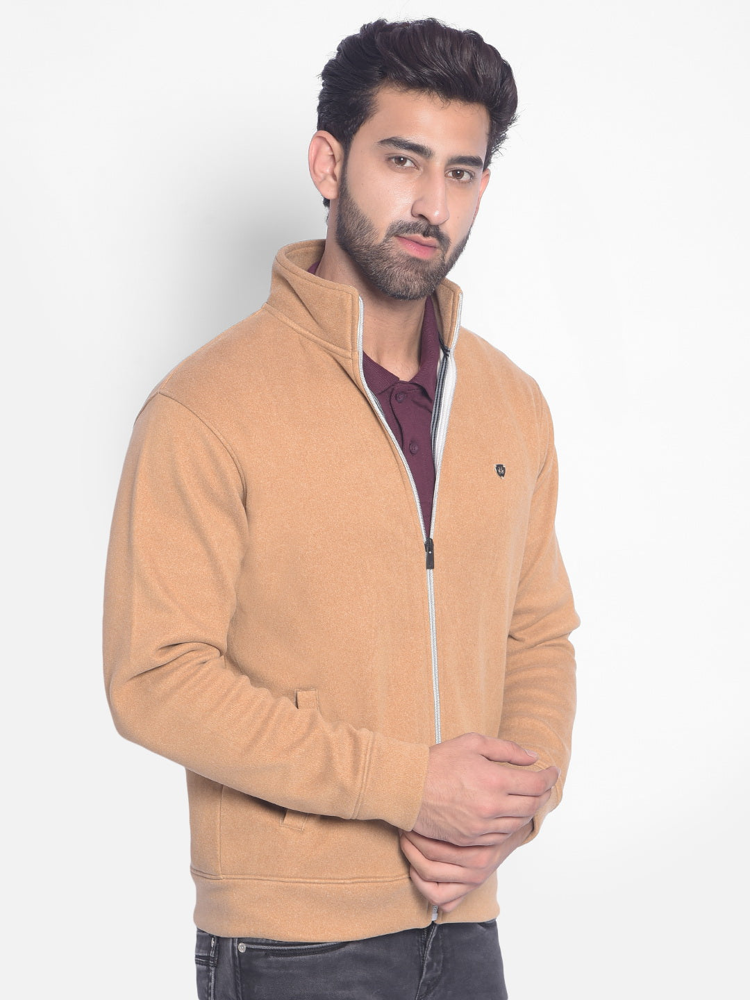 Brown Sweatshirt-Men Sweatshirts-Crimsoune Club