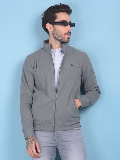 Grey Sweatshirt-Men Sweatshirts-Crimsoune Club