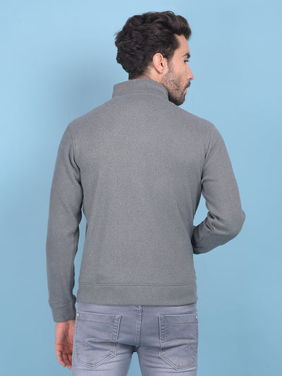 Grey Sweatshirt-Men Sweatshirts-Crimsoune Club