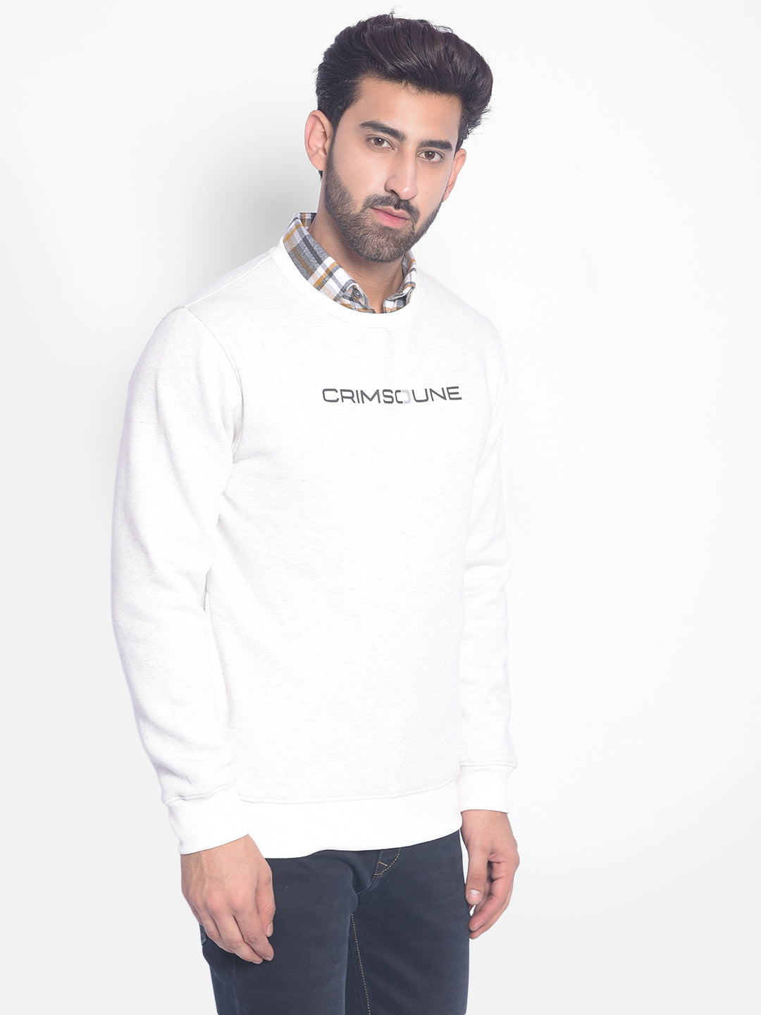 Off White Sweatshirt-Men Sweatshirts-Crimsoune Club