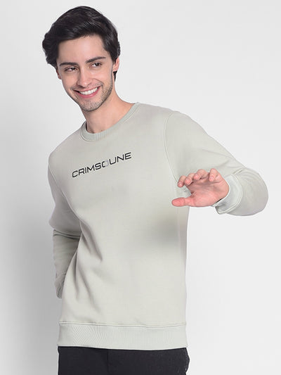 Green Printed Sweatshirt-Men Sweatshirts-Crimsoune Club