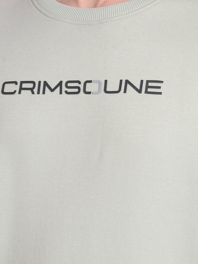 Green Printed Sweatshirt-Men Sweatshirts-Crimsoune Club