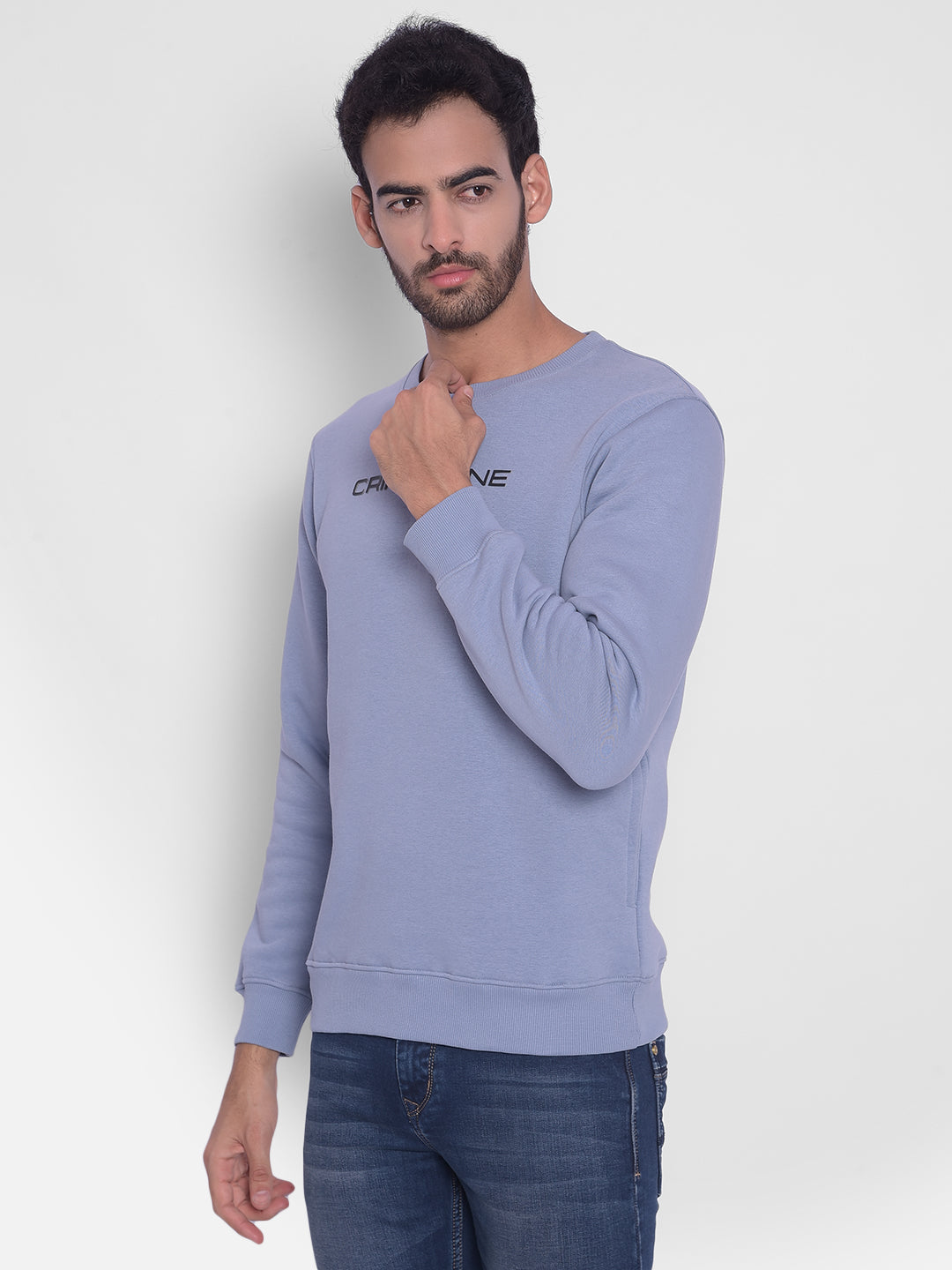 Purple Printed Sweatshirt-Men Sweatshirts-Crimsoune Club