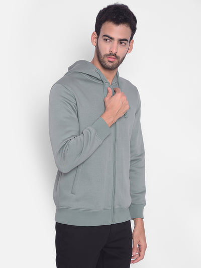 Green Hooded Sweatshirt-Men Sweatshirts-Crimsoune Club