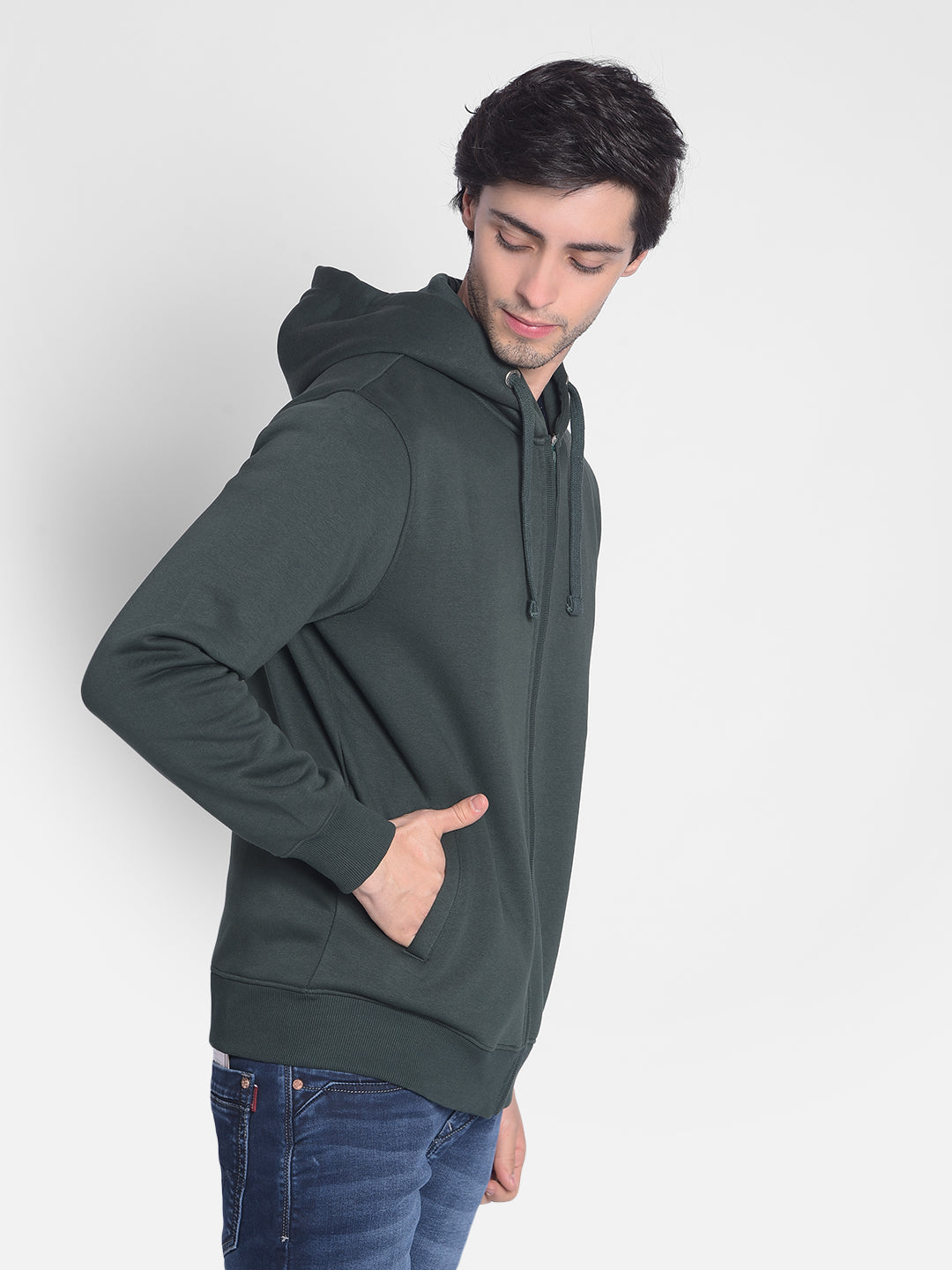 Green Sweatshirt-Men Sweatshirts-Crimsoune Club