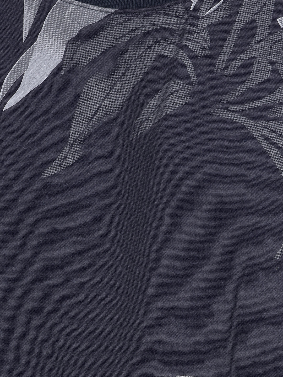 Navy Blue Printed Sweatshirt-Men Sweatshirts-Crimsoune Club