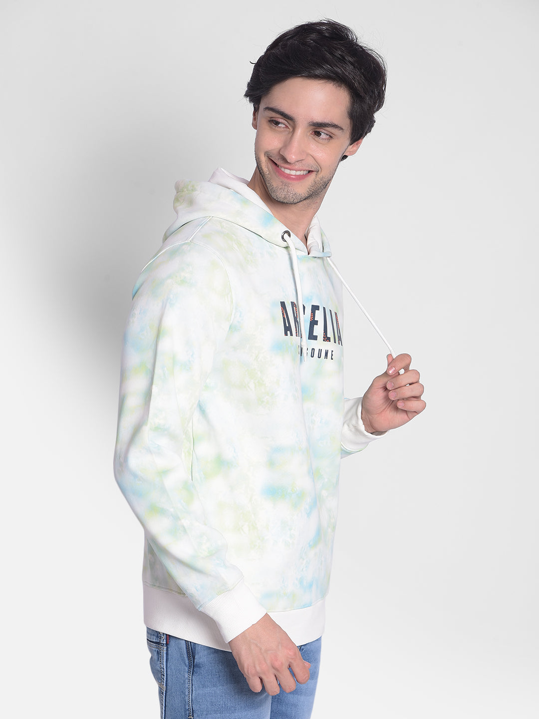 Multicolor Printed Sweatshirt With Hood-Men Sweatshirts-Crimsoune Club