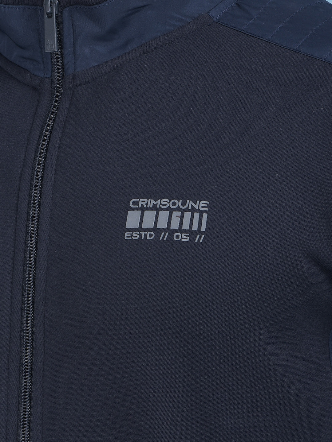 Navy Blue Sweatshirt-Men Sweatshirts-Crimsoune Club