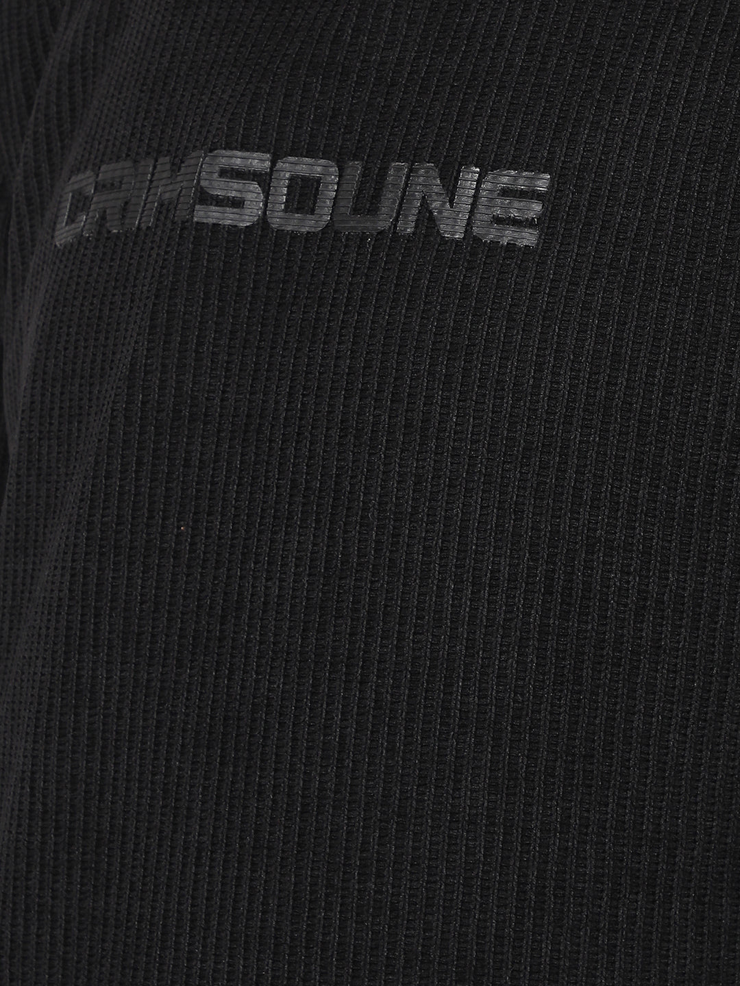 Black Typographic Print Sweatshirt-Men Sweatshirts-Crimsoune Club