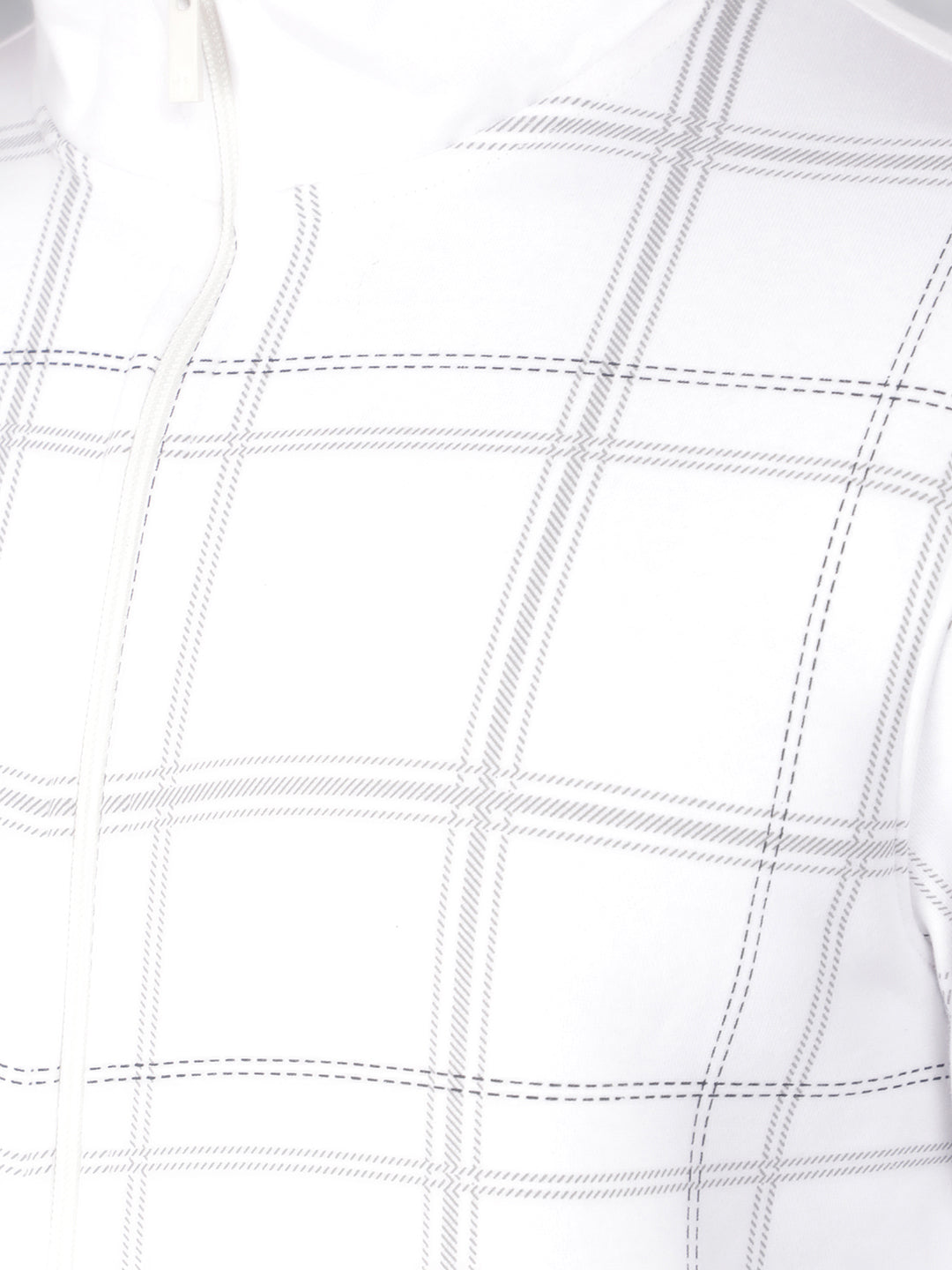 White Checked Sweatshirt-Men Sweatshirts-Crimsoune Club