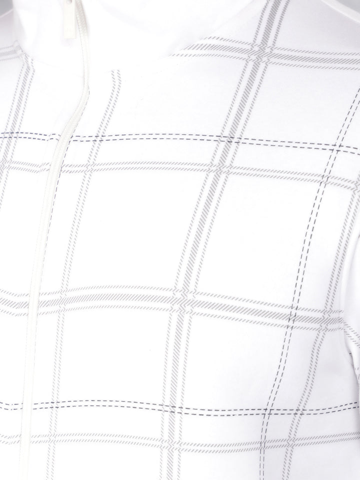 White Checked Sweatshirt-Men Sweatshirts-Crimsoune Club